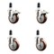 Service Caster 4 Inch 316SS Maroon Poly Swivel 1-3/8 Inch Stem Caster Lock Brake SCC, 2PK SS316TTLEX20S414-PPUB-MRN-2-S-2-138 - alternate 1